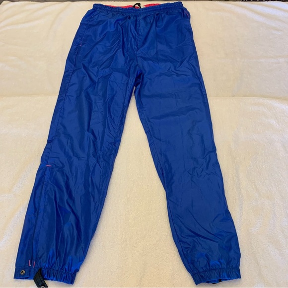 Columbia Other - Columbia Vintage Ankle Zip 100% Nylon Blue Shell Pants Medium Made in Korea